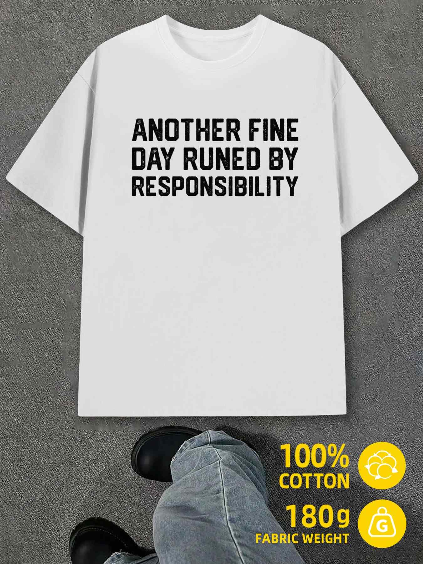 T-Shirt Y2K 1pc Another Fine Day White Regular Fit S