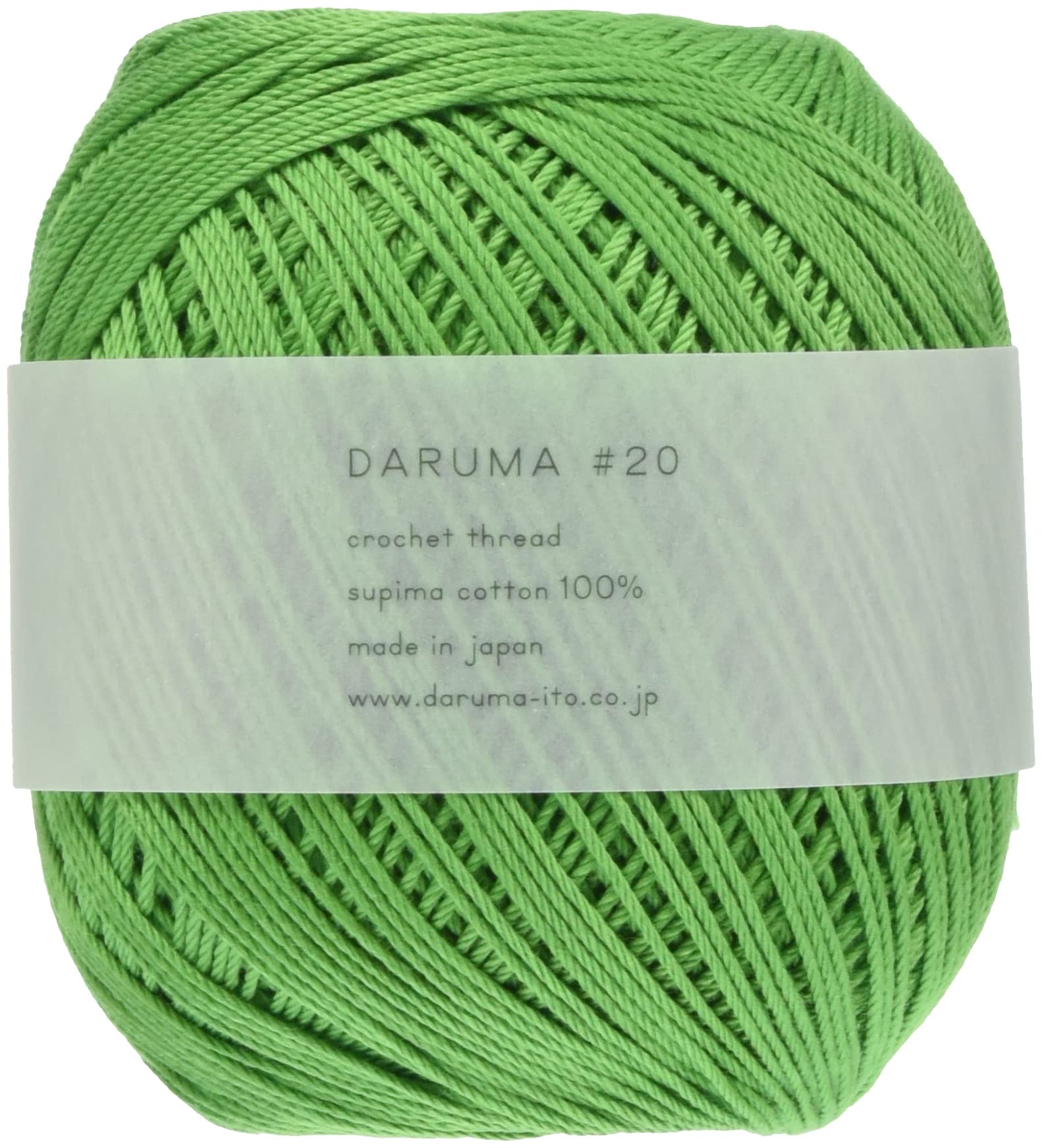 Yokota DARUMA Lace Daruma Lace Yarn Set of 2270 Yarn, #20, 50g, Approx. 210m, Col.19, 3, зелёный