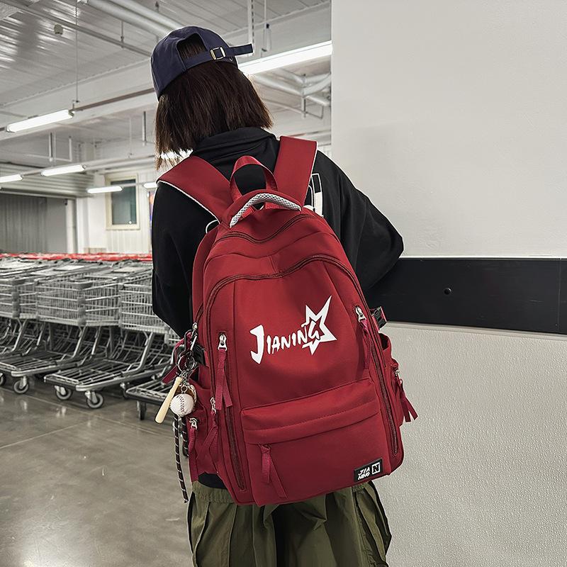 Backpack Men's Large Capacity Computer Travel Backpack Female Junior High School Student Schoolbag