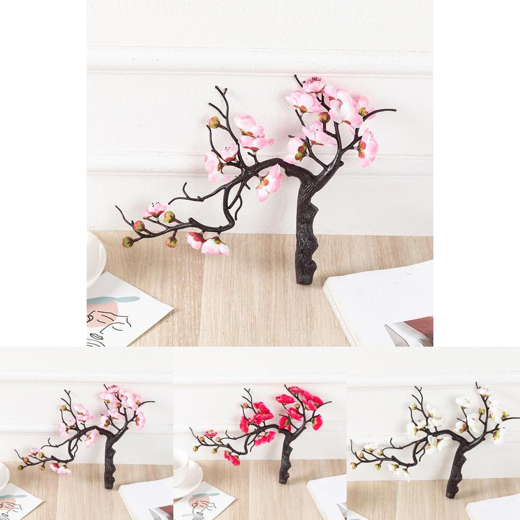 Silk Flower Bonsai Plum Blossom Tree For Indoor Decoration And Outdoor Styling