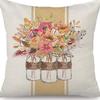 Autumn Harvest Pumpkin Letter Pillow Thanksgiving Flax Pillow Case Home Sofa Pillow Case