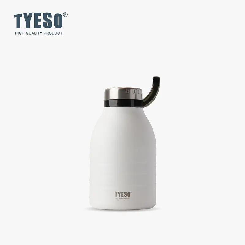 Tyeso 1500ml Thermoses With Sticker Insulated Flask Outdoor Sports Water Bottle with Convenient Buckle Hiking Large for Travel
