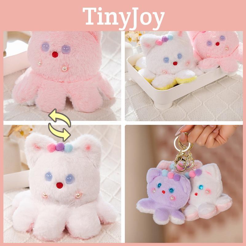 Cute Reversible Octopus Plush Toy Emotion Changing Perfect Gift For All Ages