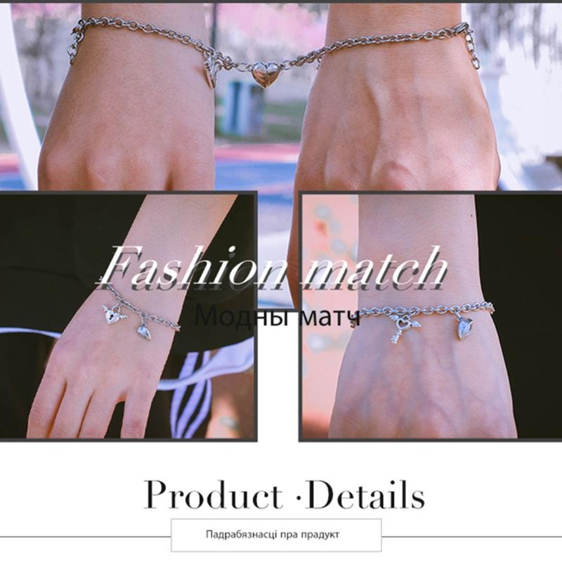 Magnetic Couples Bracelets Mutual Attraction Relationship Matching Friendship Rope Bracelet Set Gift for Women Men