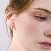 Mezmic Moissanite Square Loop Earrings