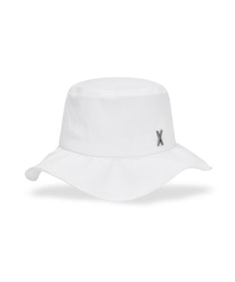 Bajal Va Studded Frill Bucket Hat White