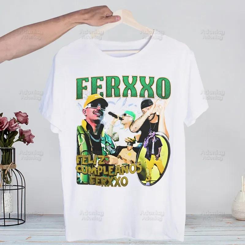 The Ferxxo Feid 90s Rapper Feid Ferxxo Harajuku T-shirts Summer Men Hip Hop Funny Tshirt Streetwear t shirts Short Sleeve Tops