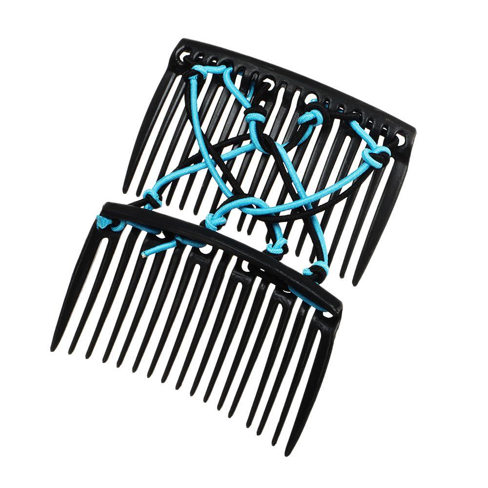 

Women Changeable Black/Coffee Hair pin Comb Hair Rope Creative blue