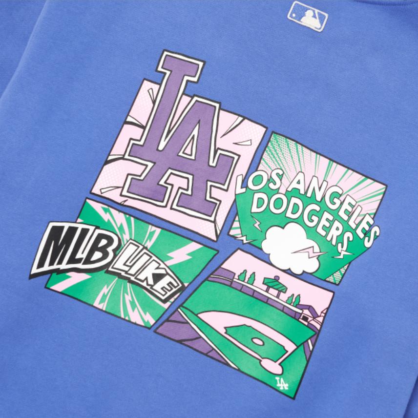 New MLB LA DODGERS Sweatshirt Unisex Blue 3AMTL0426-07BLS