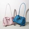 Design Sense Korean Pleated Messenger Bag Commuter Niche Cloud Bag Leather Fashion Premium Shoulder Bag Drawstring Bag