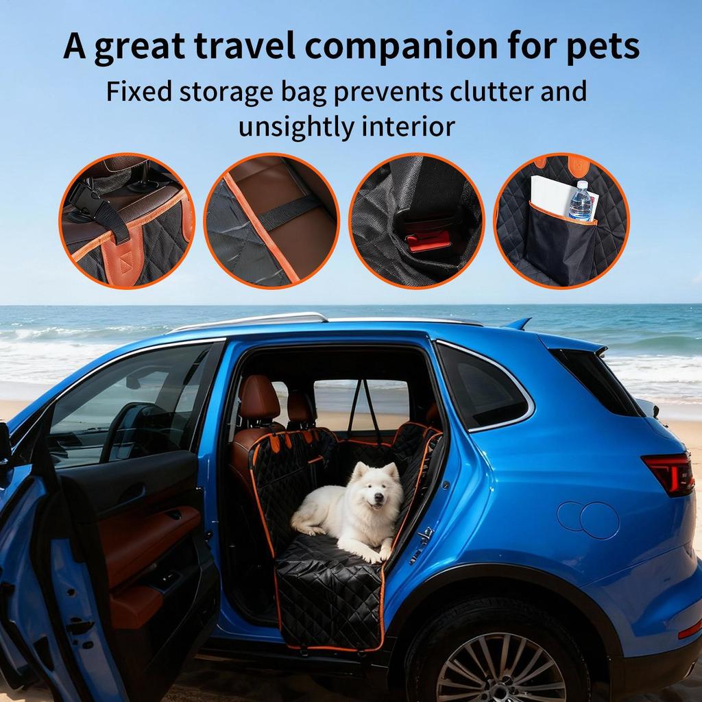 Dog Mat For Car Waterproof Full Wrap Anti-Slip Pet Auto Blanket Dog Seat Cover Car Protector For Vehicle SUV Truck Travel