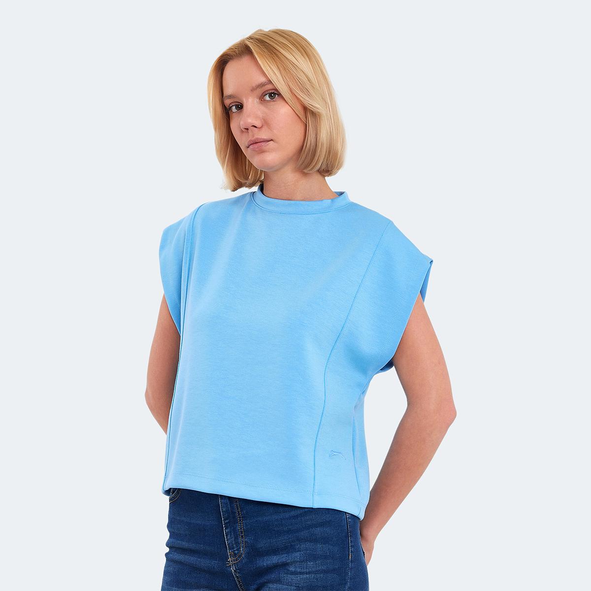 

VINCENZA-Blue Women s T-Shirt L синий