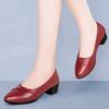 2026 Damen High Heels Lackleder Arbeitsschuhe Bequeme Damen Schuhe mit Absatz PU Leder Loafer Quadratischer Absatz Talon Femme