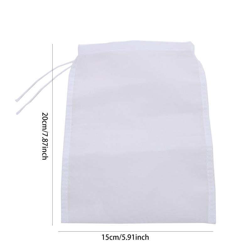 Reusable Nylon Mesh Filter Bag Soy Milk Nut Milk Coffee Tea Yogurt Oil Strainer Kitchen Food Filtration Accessory