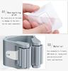 4Pcs Self Adhesive Mop Holder Broom Holder Wall Mounted White Mop  Holder No Drill Wall Mounted Organizer Clip Wall Mount Broom Clips Broom Clips