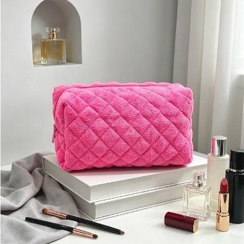 Japan and South Korea Plush Cosmetic Bag Cute Bear Portable Storage Toiletry Bag Girl Large-capacity Embroidered Bag