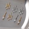 2Pcs Dainty Crystal Chandelier Shaped Pendant Charms For Diy Jewelry Findings Making Eardrop Supplies Accessories