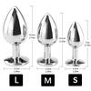 Color Blind Box Stainless Steel Metal Crystal Anal Plug Anal Prostate Stimulator , Unisex Adult Sexy Sex Toys , Sex Toys
