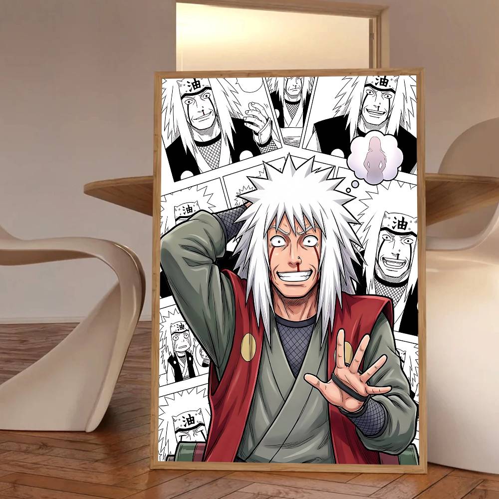 Anime Characters Cool Jiraiya Manga Posters HD Print Vintage Wall Art Decor for Home Study Room