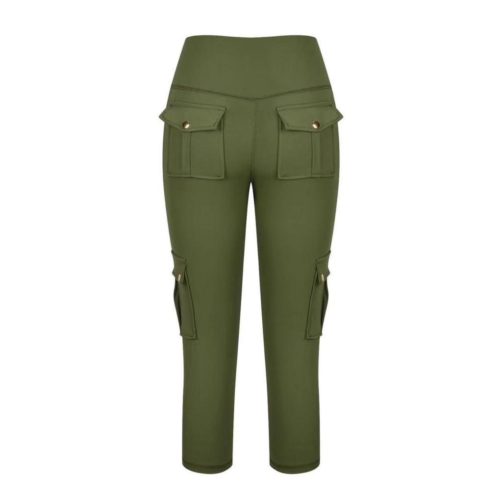 Women's Pocket Workout Fitness Pants High Elastic Tight Yoga Pants Running Pants