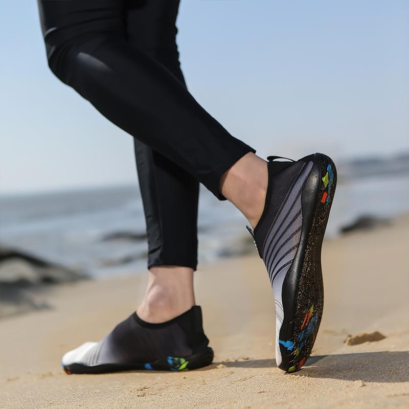 Soft Sole Aqua Shoes for Men Women Breathable Quick Dry Water Sneakers Elastic Slip-on Wading Footwear for Beach Walking Surfing