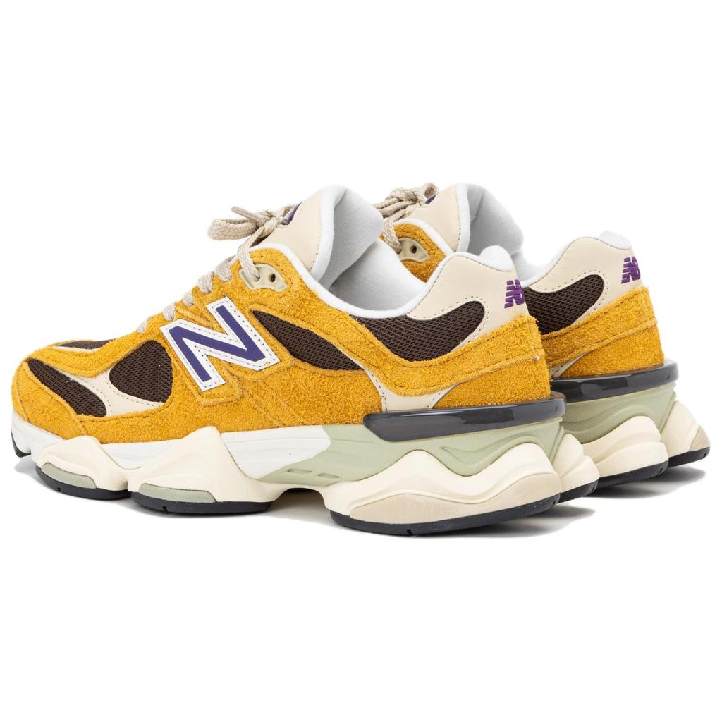 New Balance Mens 9060 Butterscotch Unisex Sneakers Yellow Dark-Mushroom Concord-Grape U9060SRB