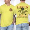 Unisexs Est 1967 Print Funny Gen X The Badass Generation Raised By Skulls Tshirt Short Sleeve Male Crew Neck Generation X Shirts
