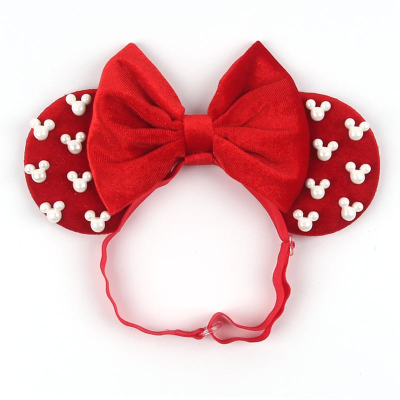 

Дисней 3,3 Минни Микки Ушки Эластичные Повязки на Голову Новорожденный Мода Блеск Регулируемая Повязка для Волос Детские DIY Аксессуары для Волос Фестиваль Путешествие