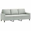 Vidaxl 3-Seater Sofa, Light Grey, 180 Cm, Upholstered In Velvet