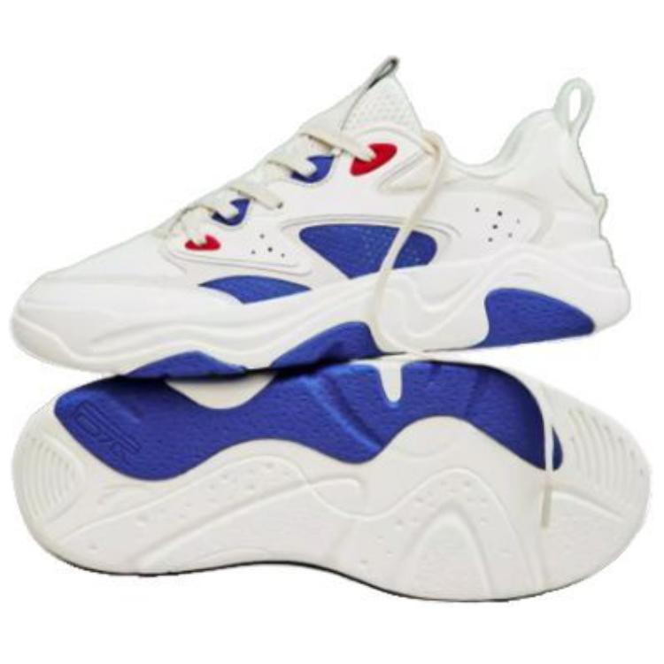 Anta Fashionable Comfortable Shock-Absorbing Wear-Resistant Low-Top Casual Shoes Men sneakers White Blue 112428854-5