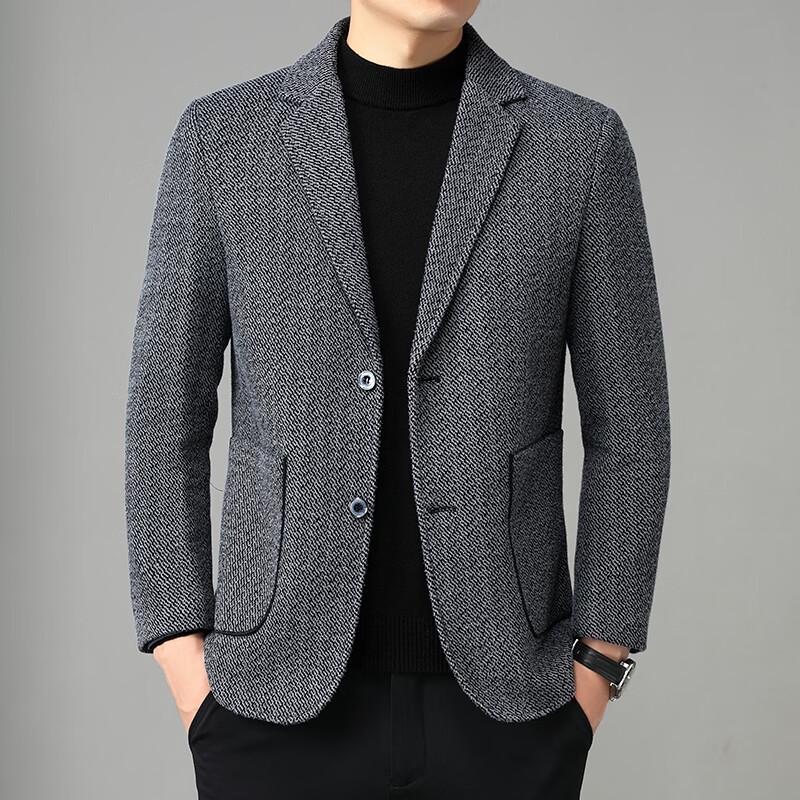 Firstview Men s Casual Chenille Two-Button Blazer L