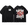 Cool anime Slam Dunk cartoon short-sleeved T-shirt for men summer front and back print loose clothes around Yukawa Kaede