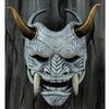 Japanese Hannya Mask Headpiece Red Oni Ghost Face Fangs Halloween Cosplay Prop