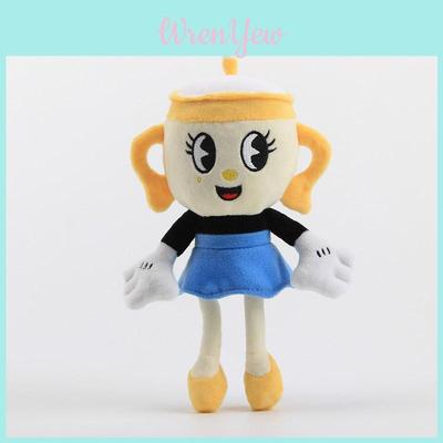 Adorável 9 Polegadas Jogo Cuphead Sra. Figura de Pelúcia Cálice Boneca Macia Recheada Para Presente de Crianças