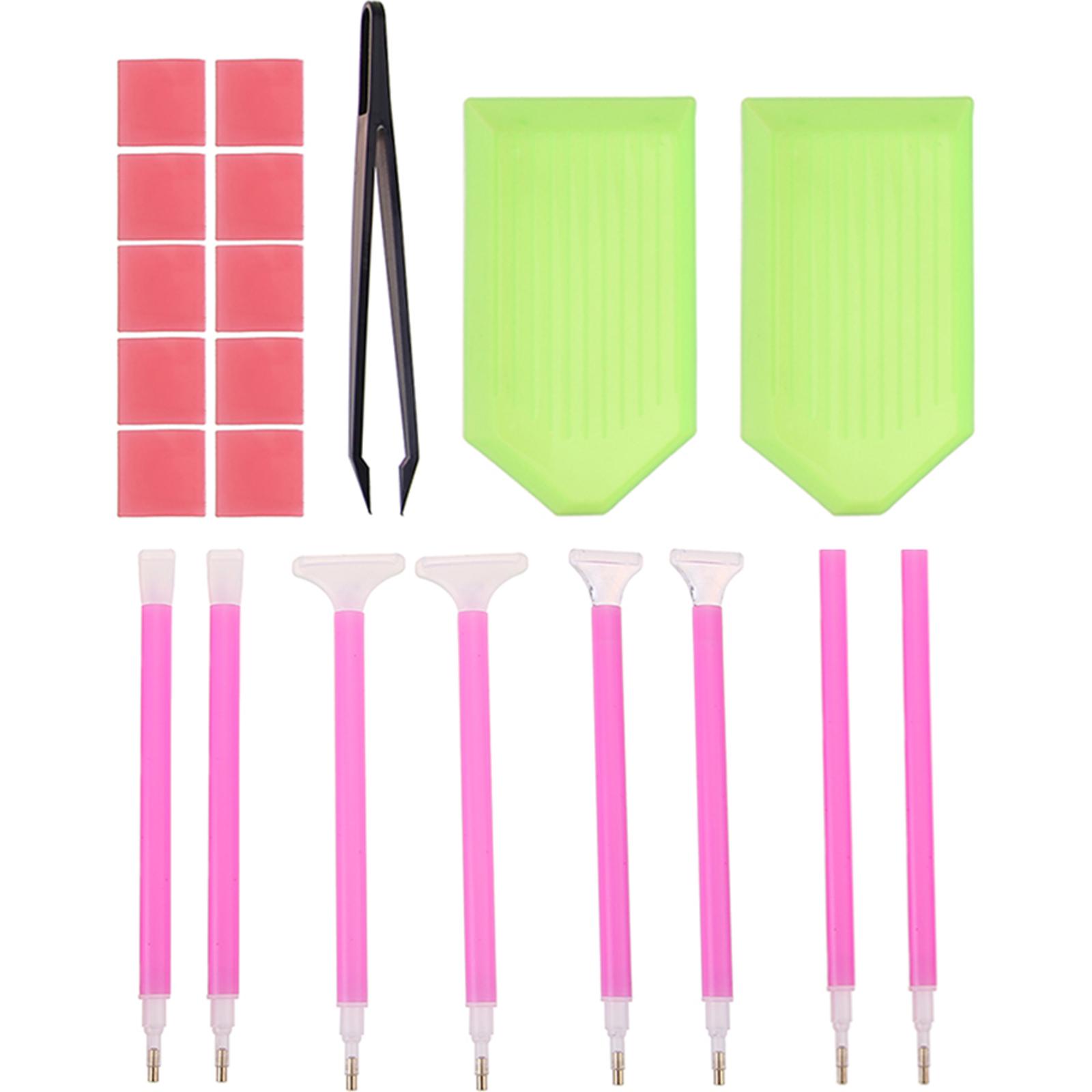 

5D DIY Diamond Painting Toolkit Handmade Plastic Diamond Storage Containers Solid Color 18x8x2cm for Adults and Arts Craft