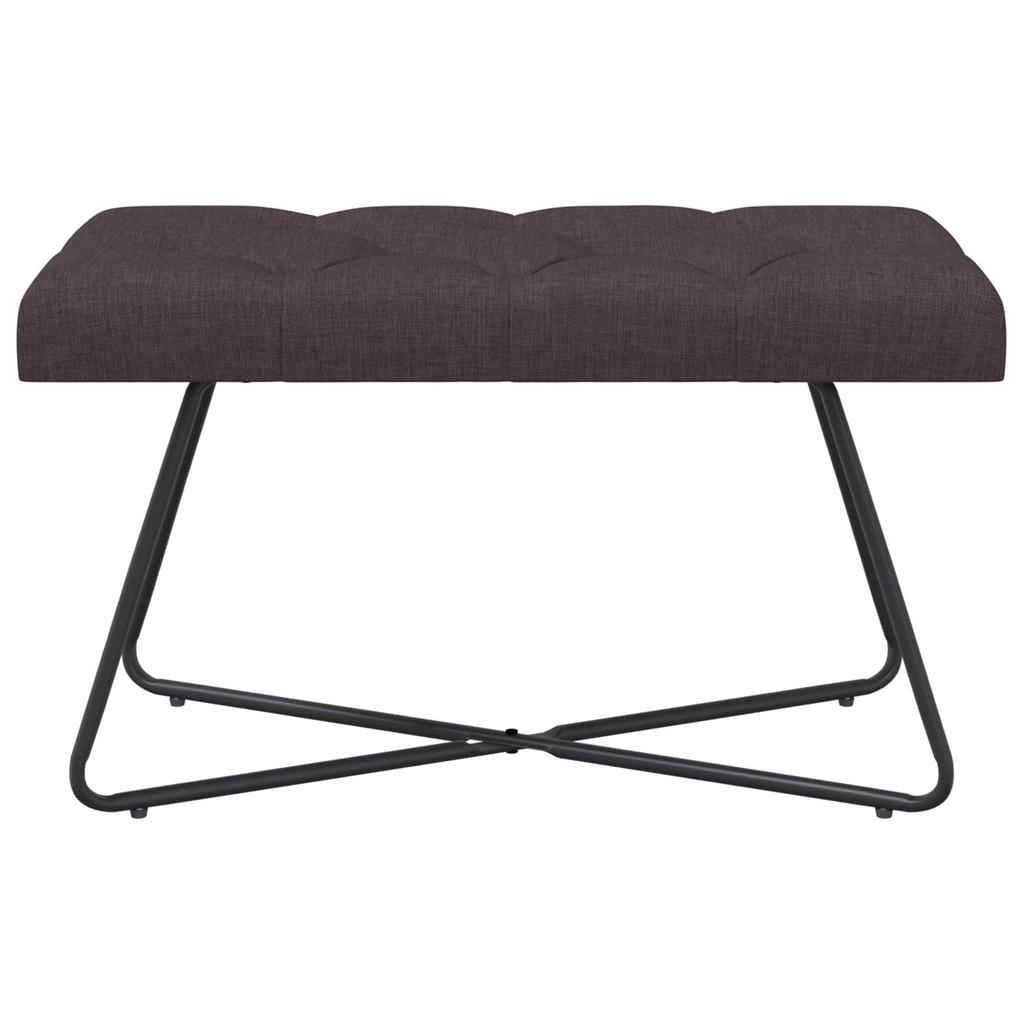 Button Tufted Bench Dark Brown 80 x 40 x 46 cm Fabric
