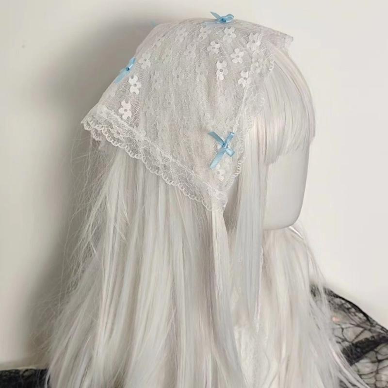Maid Hair Band Lovely Ruffle Lace Rabbits Ear Headpiece Trendy Hair Accessories For Cosplay And Fashionable Outfits