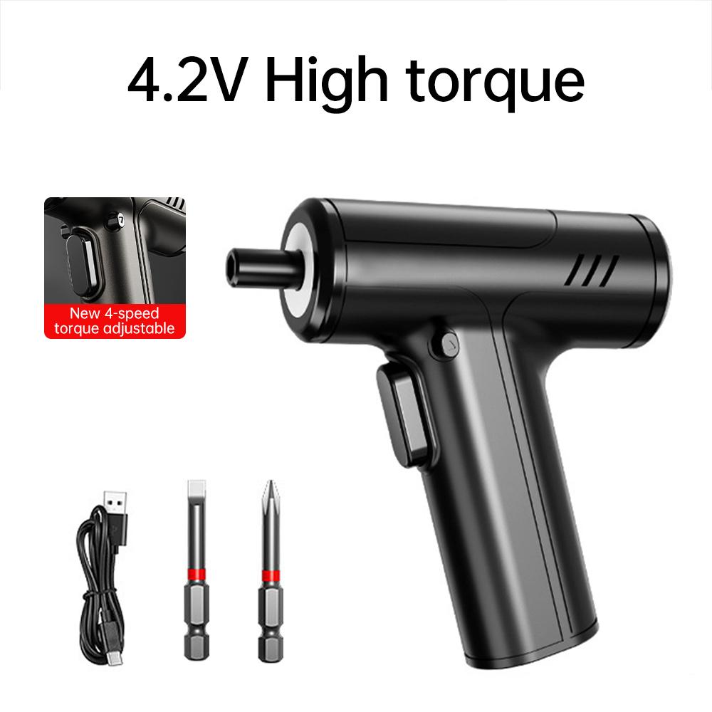 

Электрическая отвертка Аккумуляторная аккумуляторная отвертка Мощная ударная беспроводная отвертка Дрель Электрическая отвертка чёрный