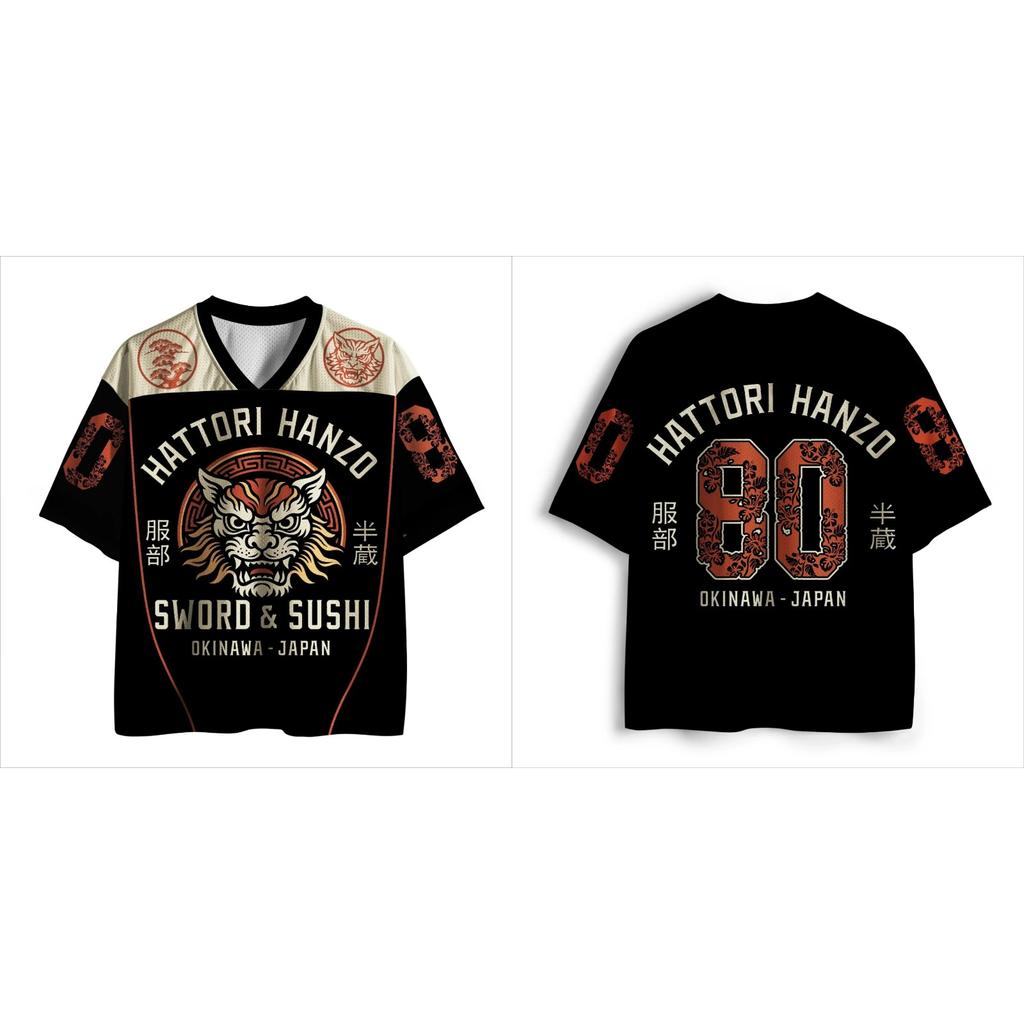 2026 Summer Fashion New Japanese Lion Style New 3D Retro Tshirt Crew Neck Outdoor Adult Vacation V-neck T-shirt