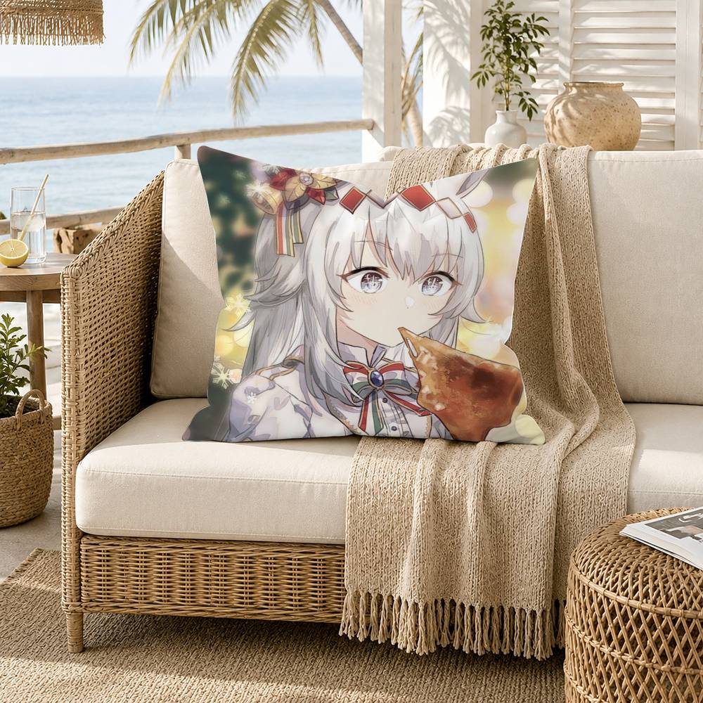 Oguri Cap Tamamo Cross Umamusume Pretty Derby Pillow Case for Sofa Living Room Home office Decor Protective Cover
