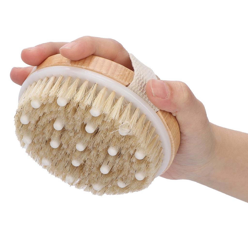 Runde Körpermassagebürste Tragbare Heim-Salon Peeling-Körperbürste Dusch-Bad-Bürste