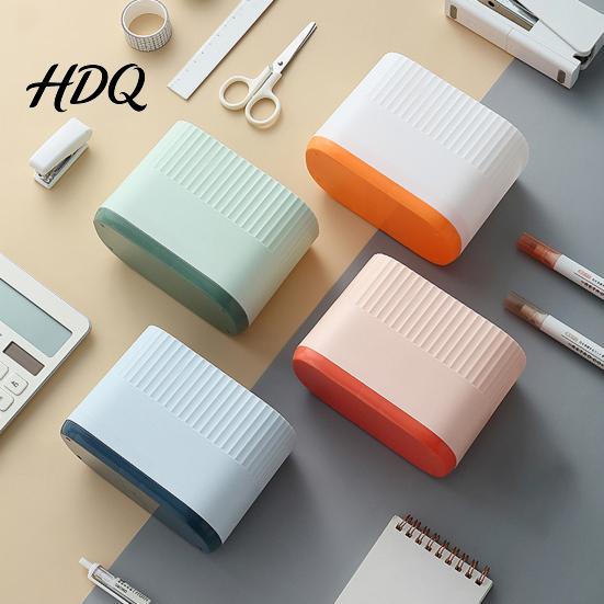 Compact Desk Organizer for Supplies Desktop Pen Holder Compartments Thickened Plastic Organizer Macaron Office Storage Color Vertical Pattern