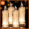 Crystal Candles LED Light Transparent Flameless Battery Power Lantern Night Lamp Wedding Party Birthday Xmas Halloween Decor