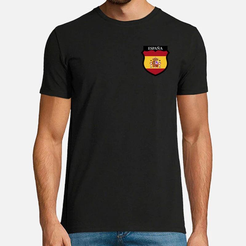 

Blasón Espaa. Spain National Shield T-Shirt Short Sleeve Casual 100% Cotton O-Neck Summer Mens T-shirt Size S-3XL - Men s Su... S разноцветный