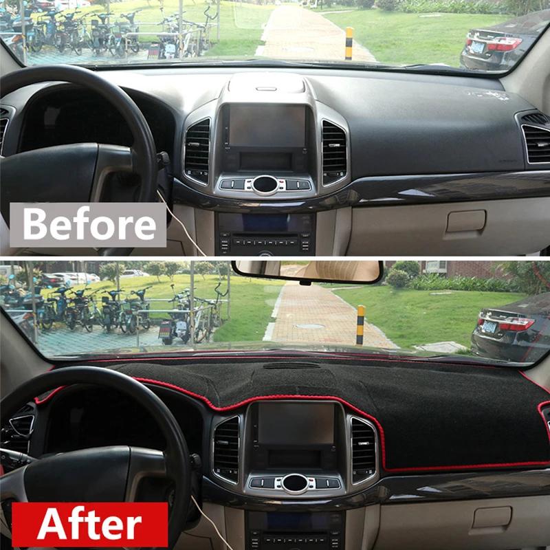 For Chevrolet Captiva C100 C140 2006- Car Dashboard Cover Mat Sun Shade Pad Trument Panel Carpets Protector Accessories
