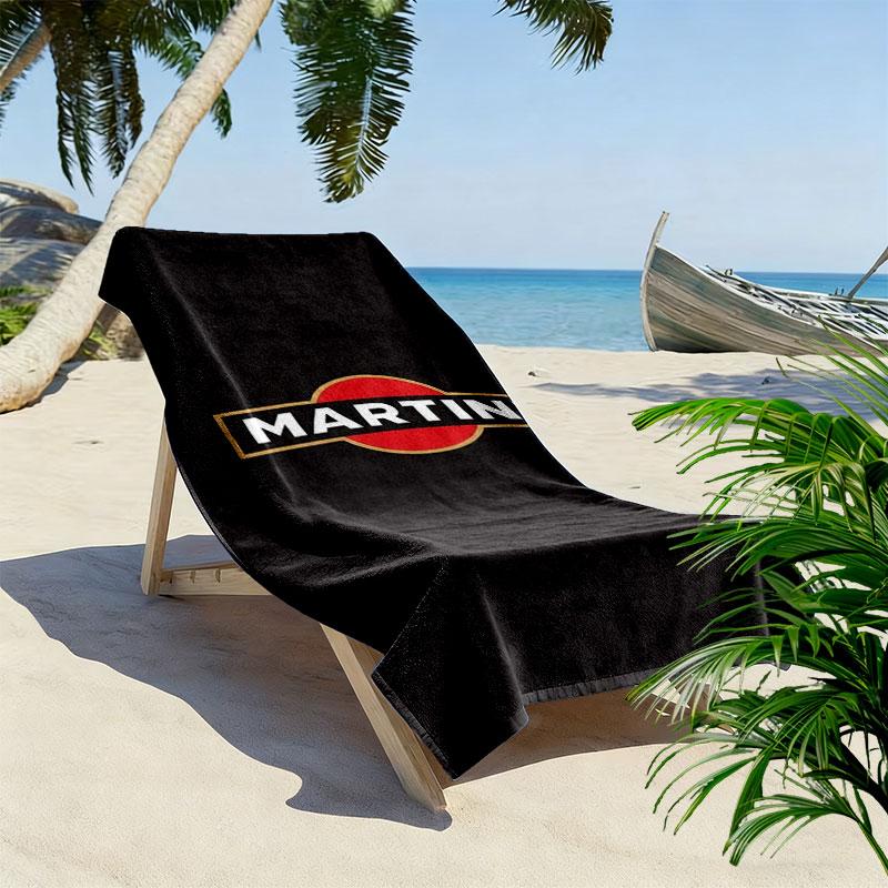 Martini Racing Print Beach Towel, Large Soft Quick Dry Towel for Beach Camping Swimming