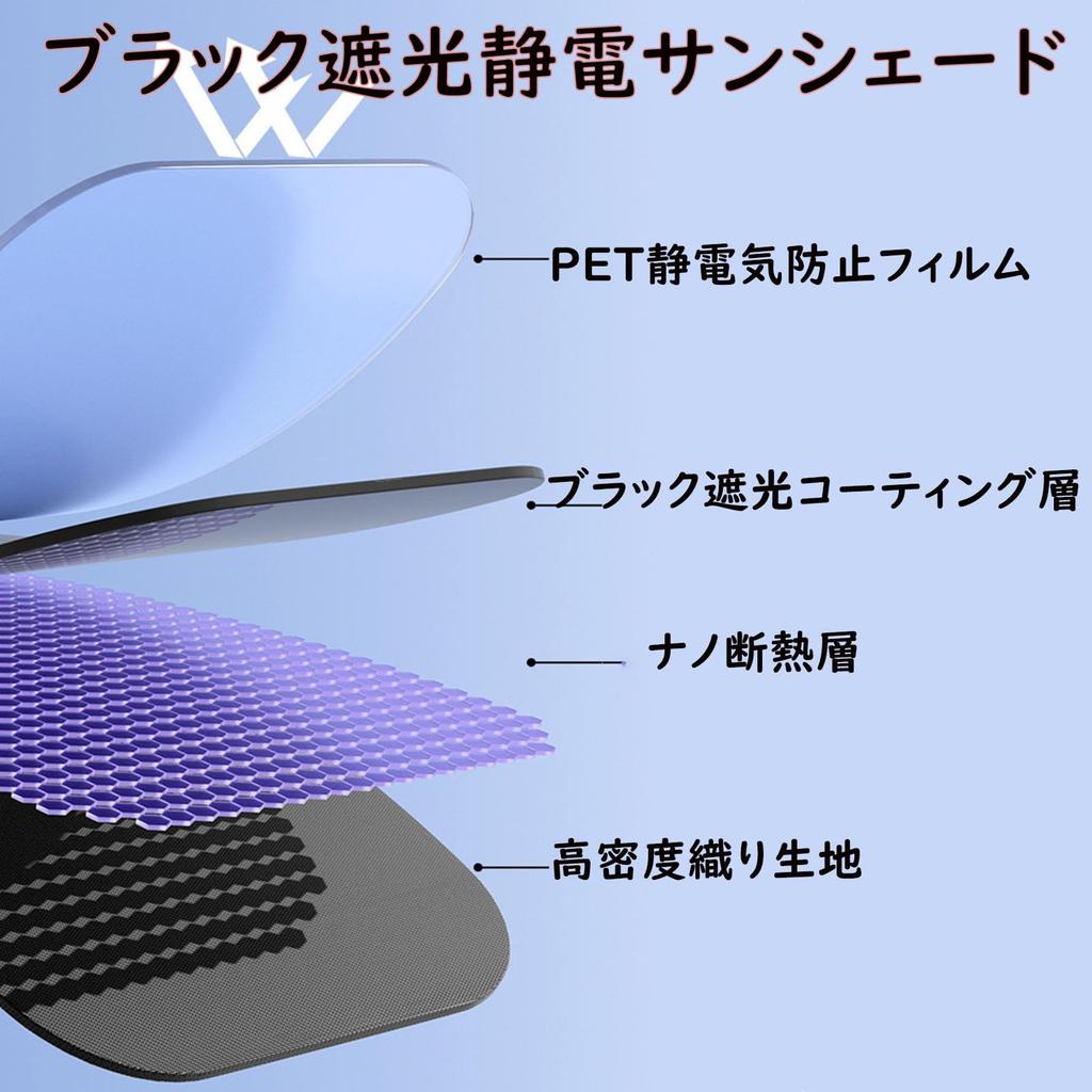 Car Sun Shade Side Sun Shade Sticks, Static Cling Type, [Domestic Certified Over 99%