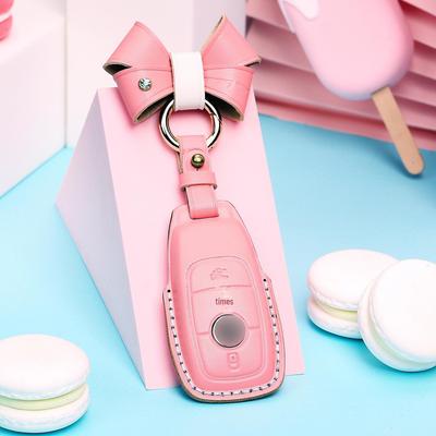 Skórzane 3D etui na kluczyk Macaron dla Mercedes-Benz