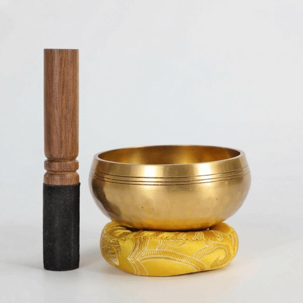 Soft Cushion Nepalese Singing Bowl Home Decor Bottom Engraved Tibetan Singing Bowl Set with Stick Stress Relief Mindfulness Bowl