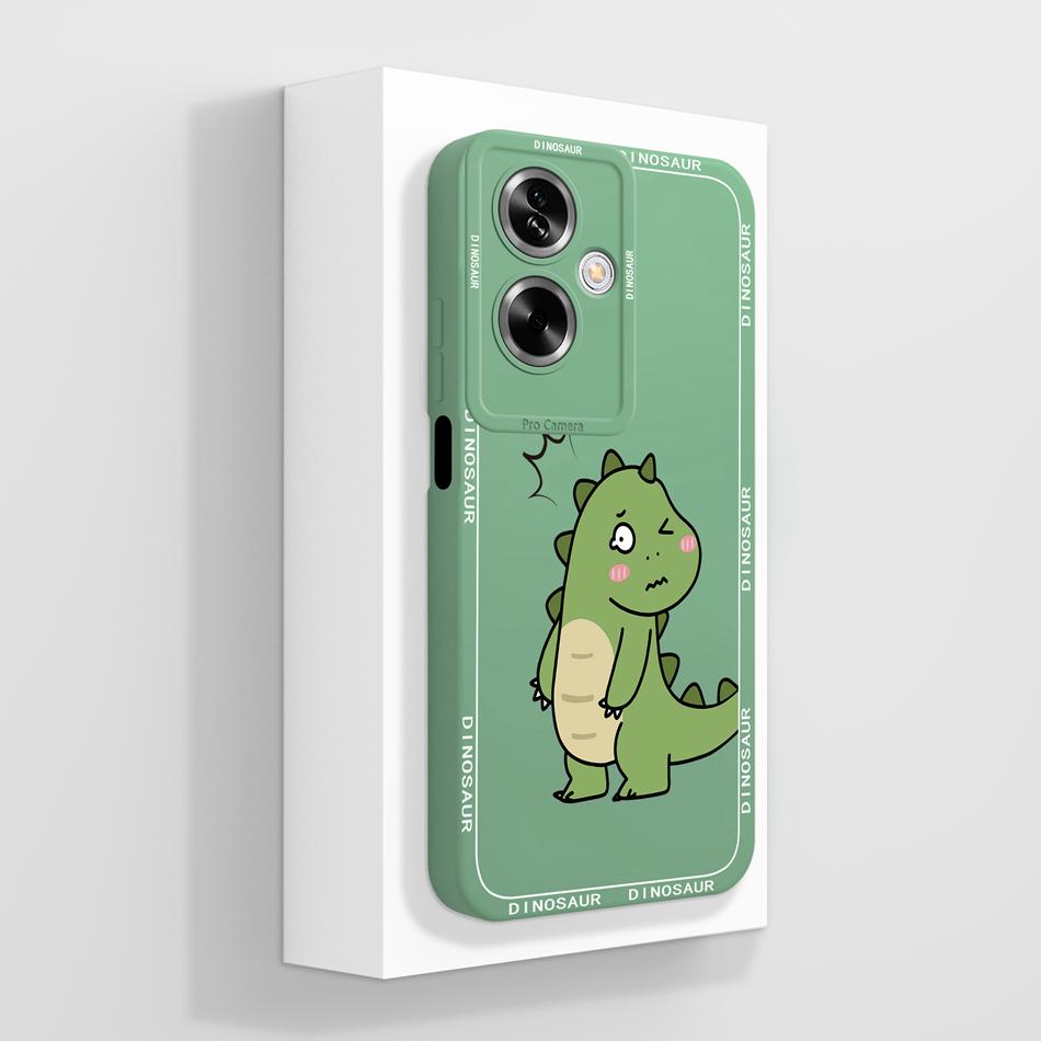 Cute Panda Covers For Oppo A79 5G Case For Oppo A2 5G Full Protection Funda For Oppo A 79 Housing Soft Liquid Silicone Back Capa